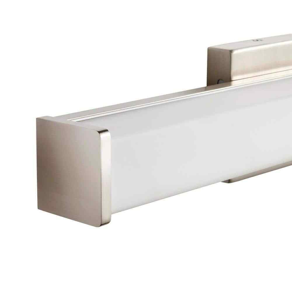 Hampton Bay Astrid 24 in. Brushed Nickel 5-CCT LED Bathroom Vanity Light Bar