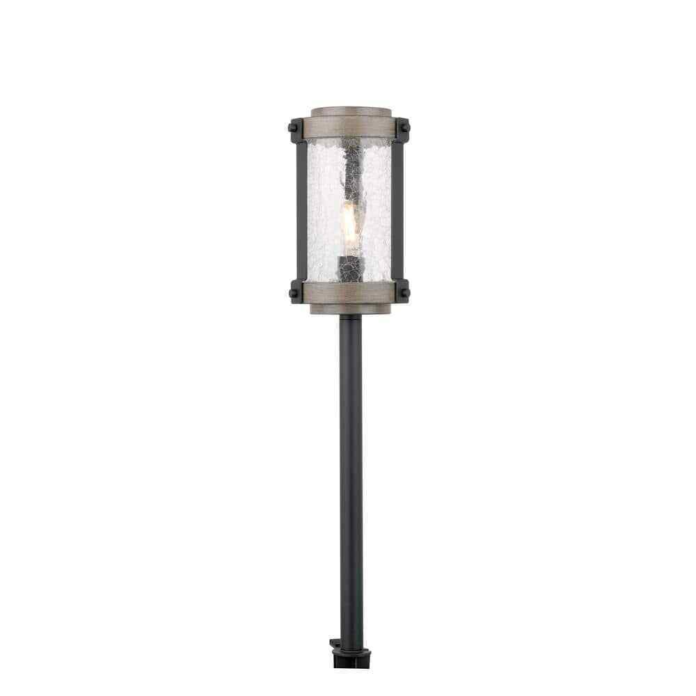 Hampton Bay Collier Low Voltage Gray Wood Outdoor Landscape Path Light
