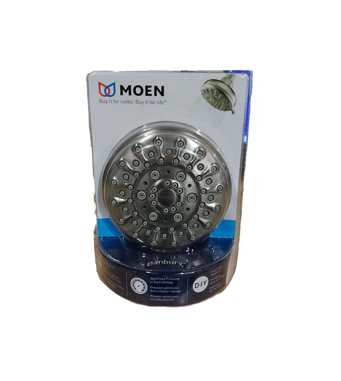 MOEN Banbury 5-Spray 4 in. Single Wall Mount Fixed Shower Head
