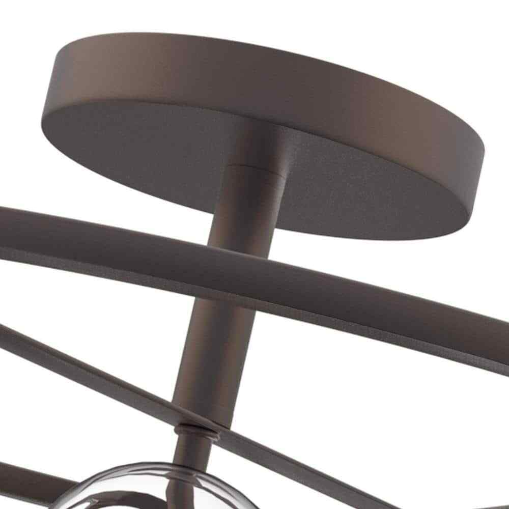 Cedar Hill 17 in. 4-Light Bronze Caged Drum Semi-Flush Mount 412606