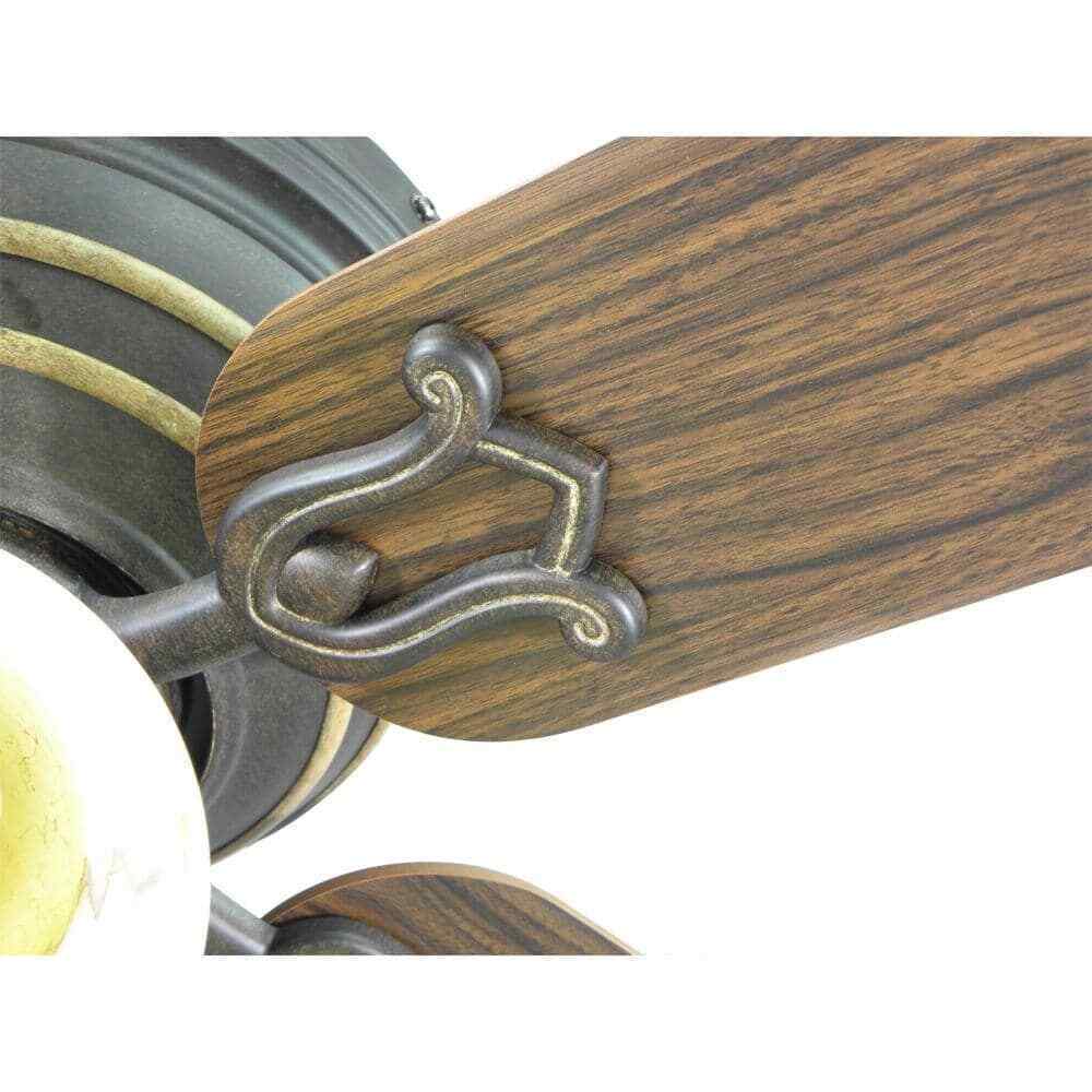 Hampton Bay Carriage House 52 in. Indoor LED Iron Ceiling Fan w/ Light Kit