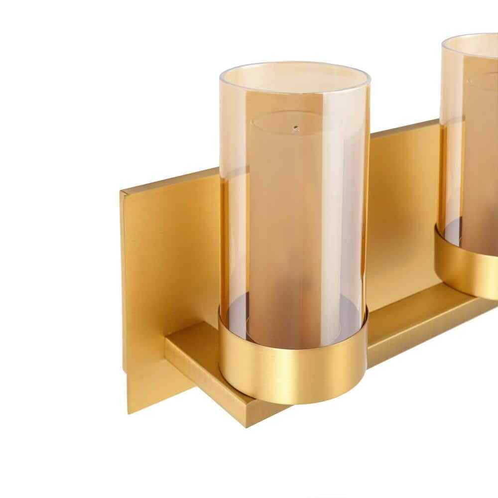 Home Decorators Samantha 26.6 in. 4-Light Brass LED Bathroom Vanity Light