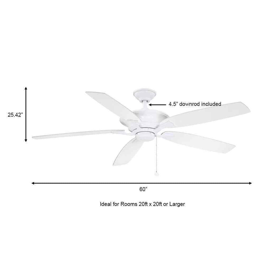 Hampton Bay Ashburton 60 in. Indoor White Ceiling Fan YG593-WH