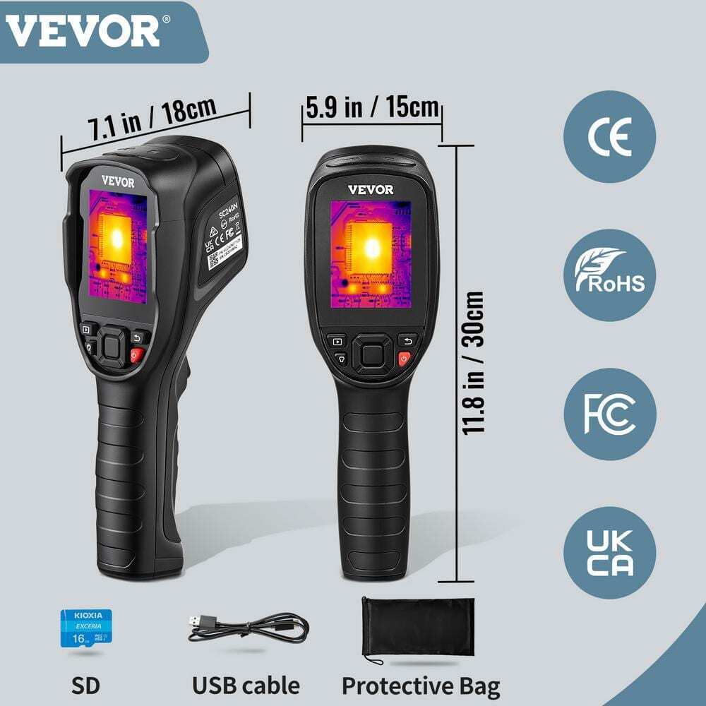 VEVOR Thermal Imaging Camera 240x180 IR Resolution 43200 Pixel Infrared Camera