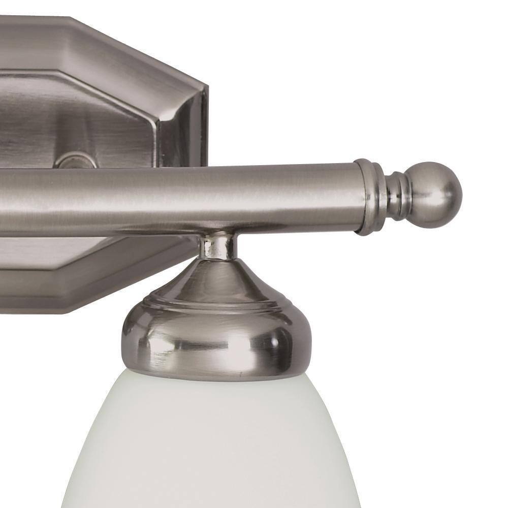 Bel Air Lighting Ashlea 2-Light Brushed Nickel Bathroom Vanity Light Fixture