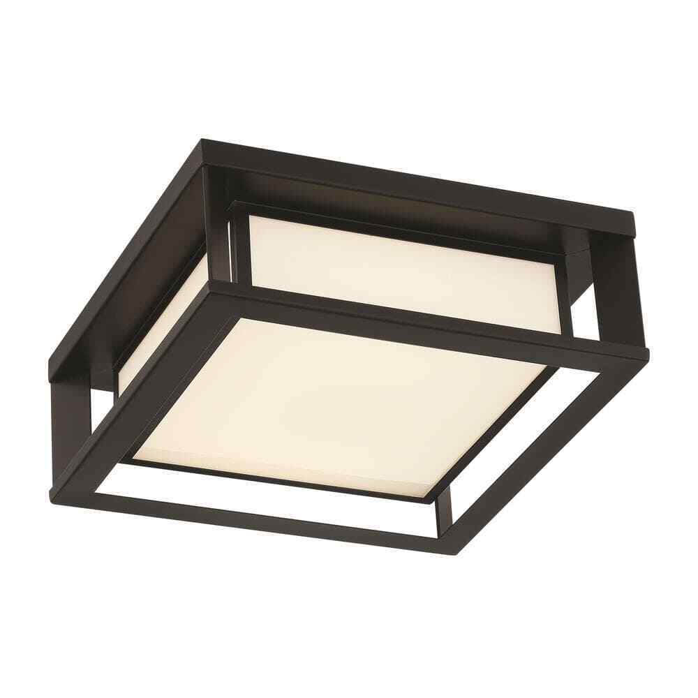 GLUCKSTEINELEMENTS Paxton 1-Light Black Integrated LED Outdoor Flush Mount