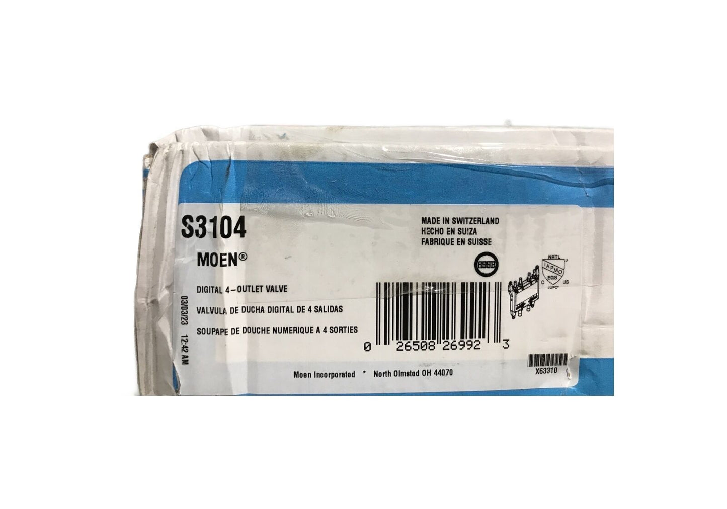 MOEN Smart Shower 4-Outlet Digital Thermostatic Shower Valve S3104