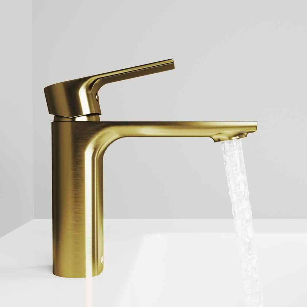 VIGO Davidson Single Handle Single-Hole Bathroom Faucet in Matte Brushed Gold