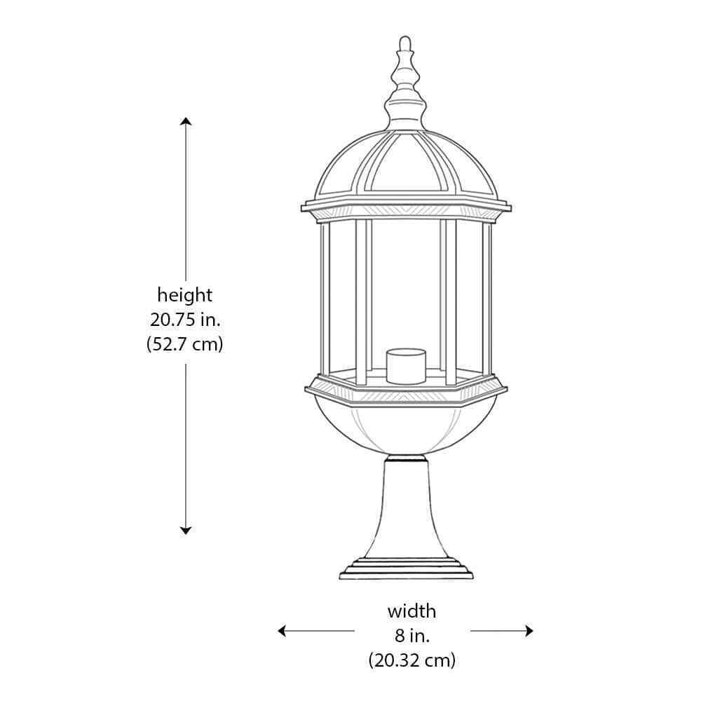 Bel Air Lighting Wentworth 20.75 in. 1-Light Outdoor Lamp Post Light Fixture