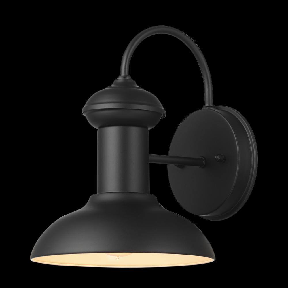 Globe Electric Martes Matte Black Industrial Indoor/Outdoor 1-Light Wall Sconce