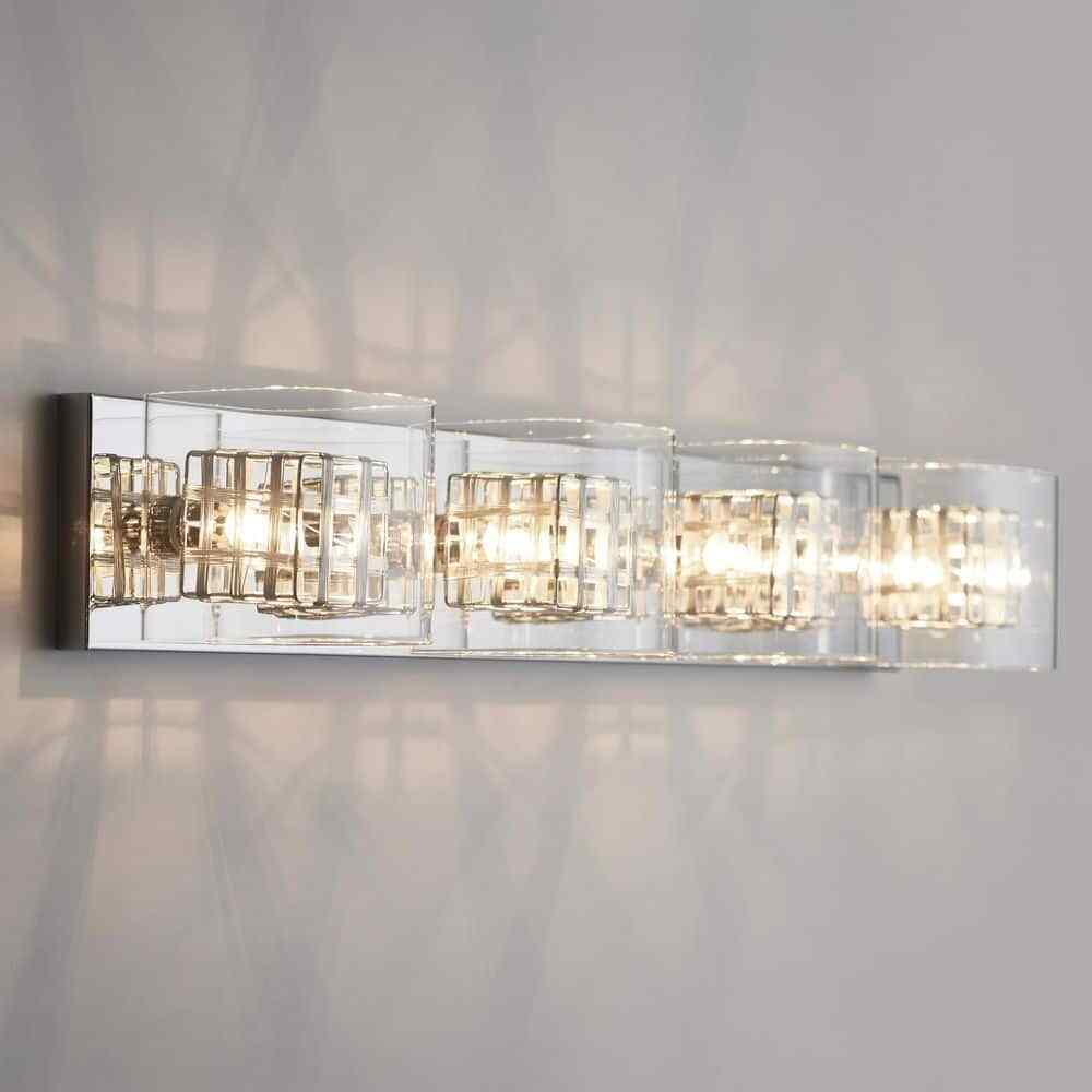 Artika Metropolitan 31 in. 4-Light Chrome Modern Vanity Light Bar Wall Fixture