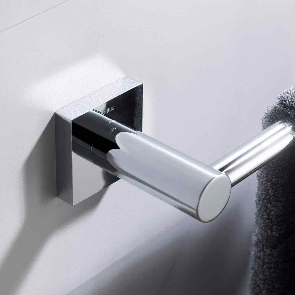 KRAUS Ventus Bathroom 10.5 in. Towel Bar in Chrome KEA-17725CH