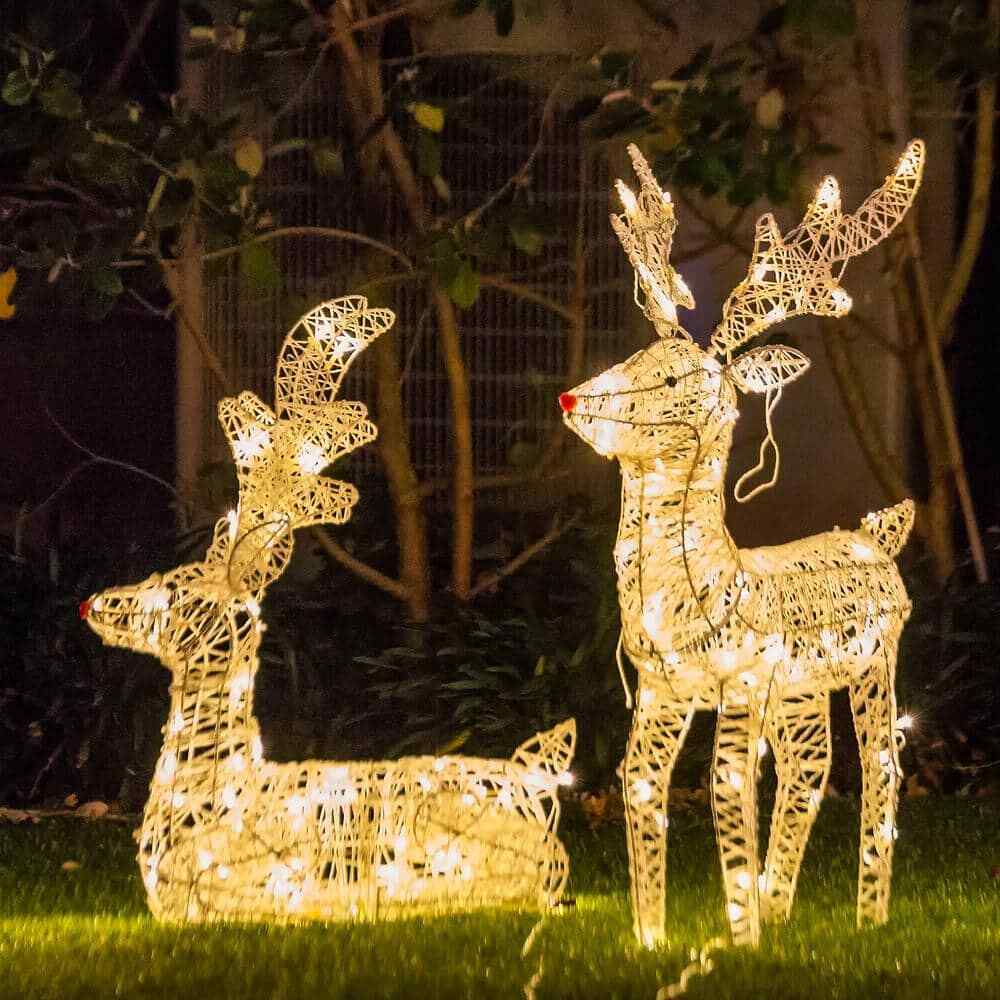 GIGALUMI 35.7 ft. Solar Powered Warm White LED Rope Light with 8 Modes 2-Pack