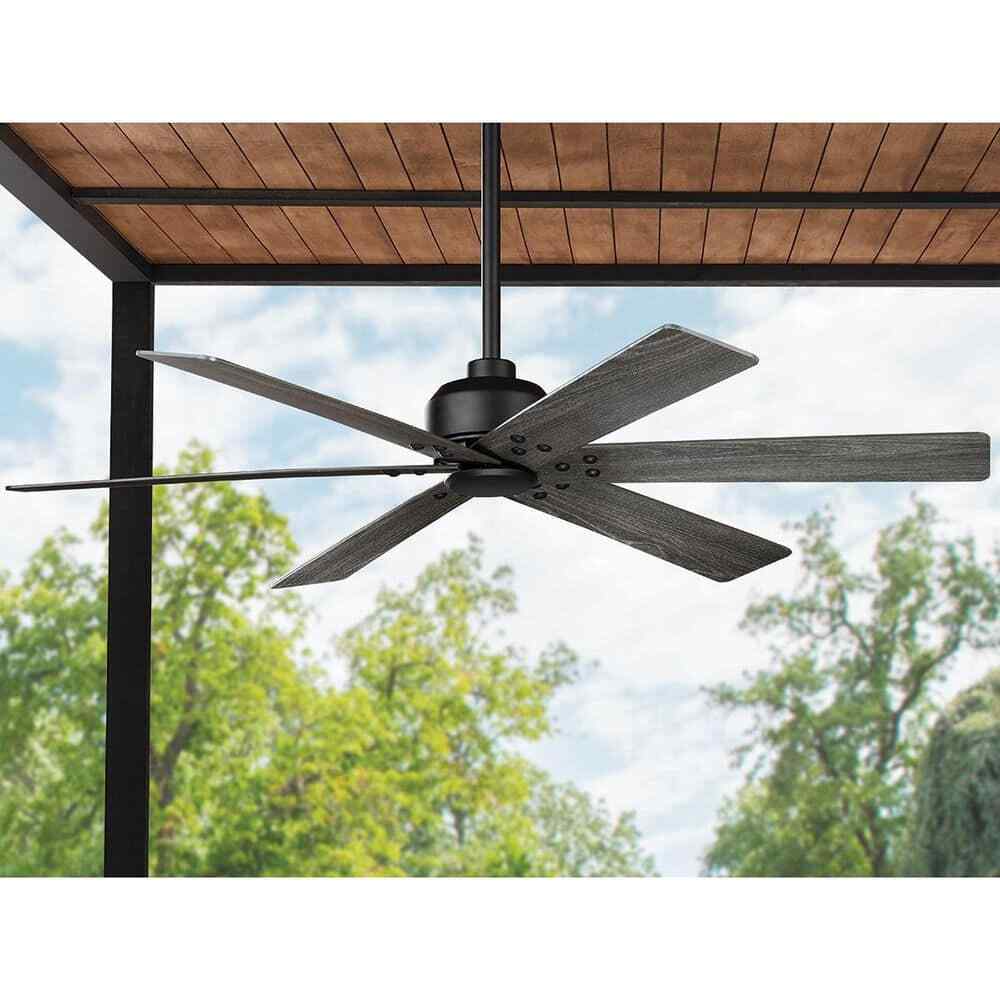 Home Decorators Cortaine 54 in. Indoor/Outdoor Matte Black Ceiling Fan