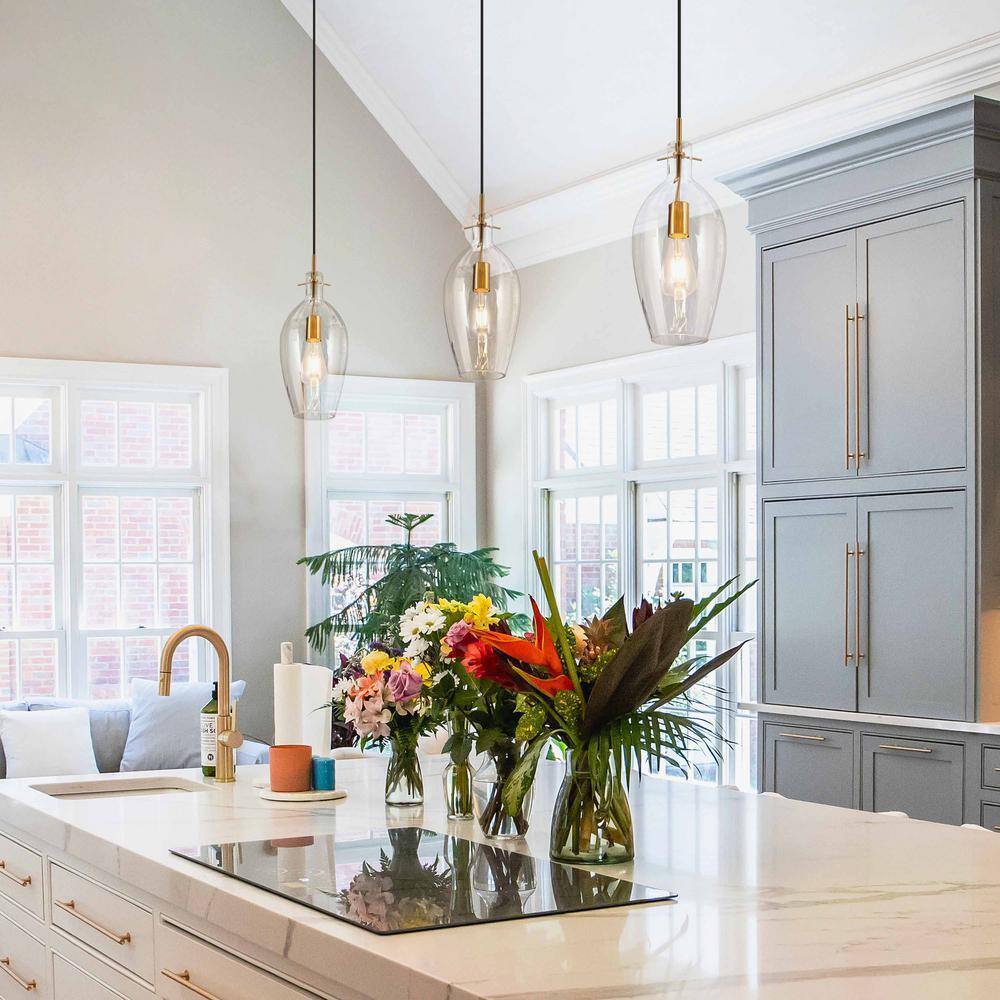 Uolfin Transitional Geometric Kitchen Island Pendant Light