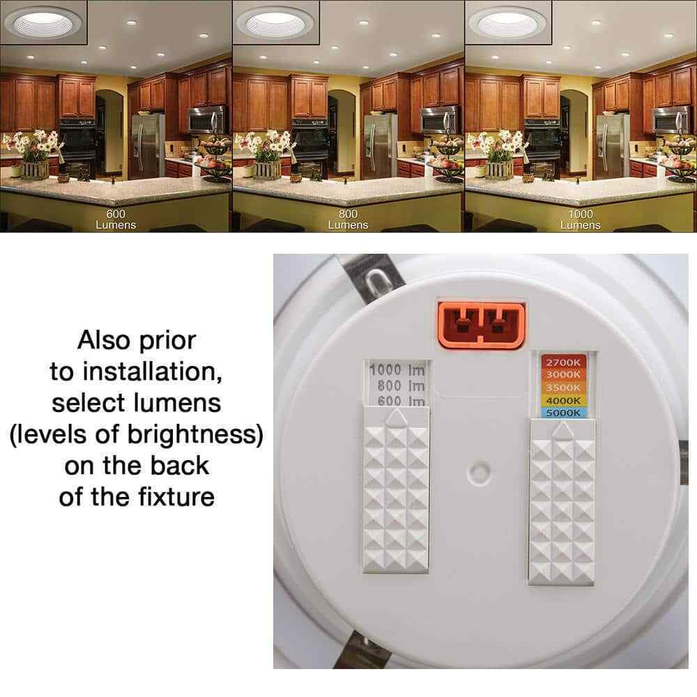 CE 6 in. CCT 30 Lighting Options Integrated Integrated LED Recessed Light Trim