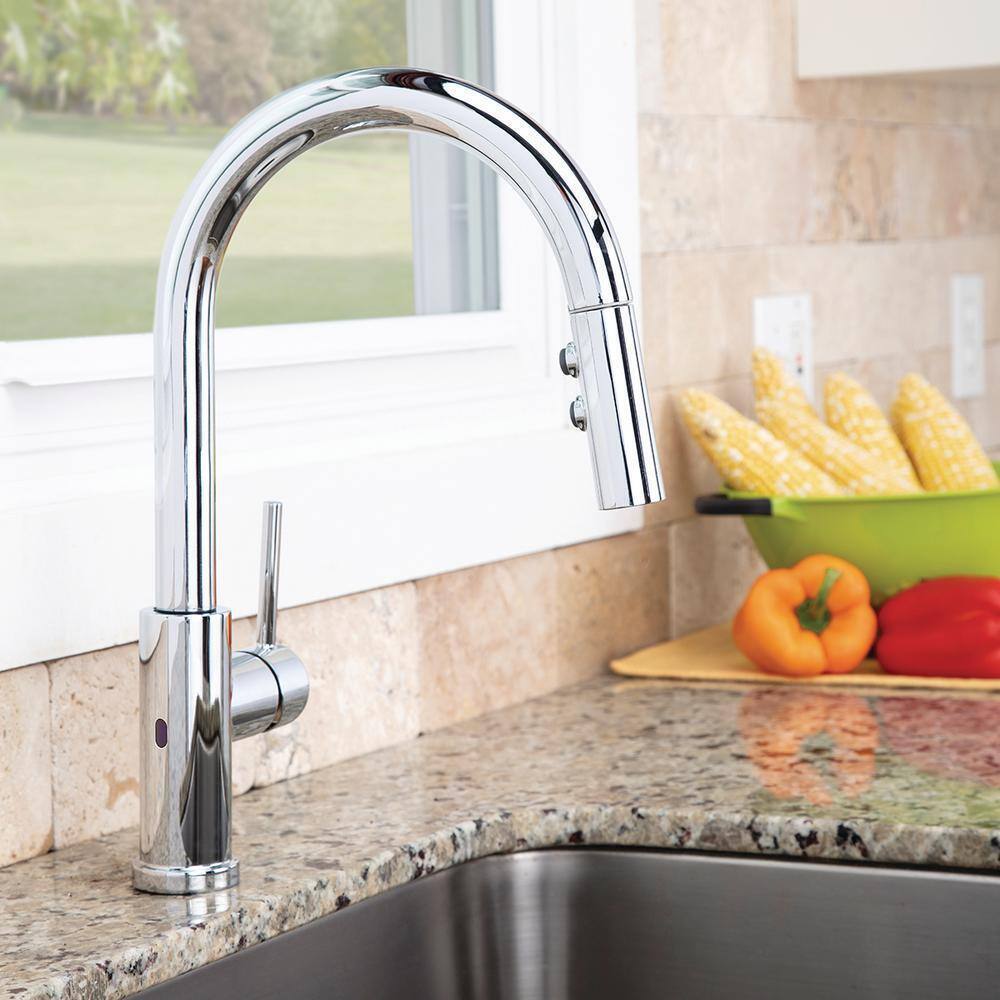 Speakman Neo Single Handle Touchless Pull Down Kitchen Faucet in Matte Black