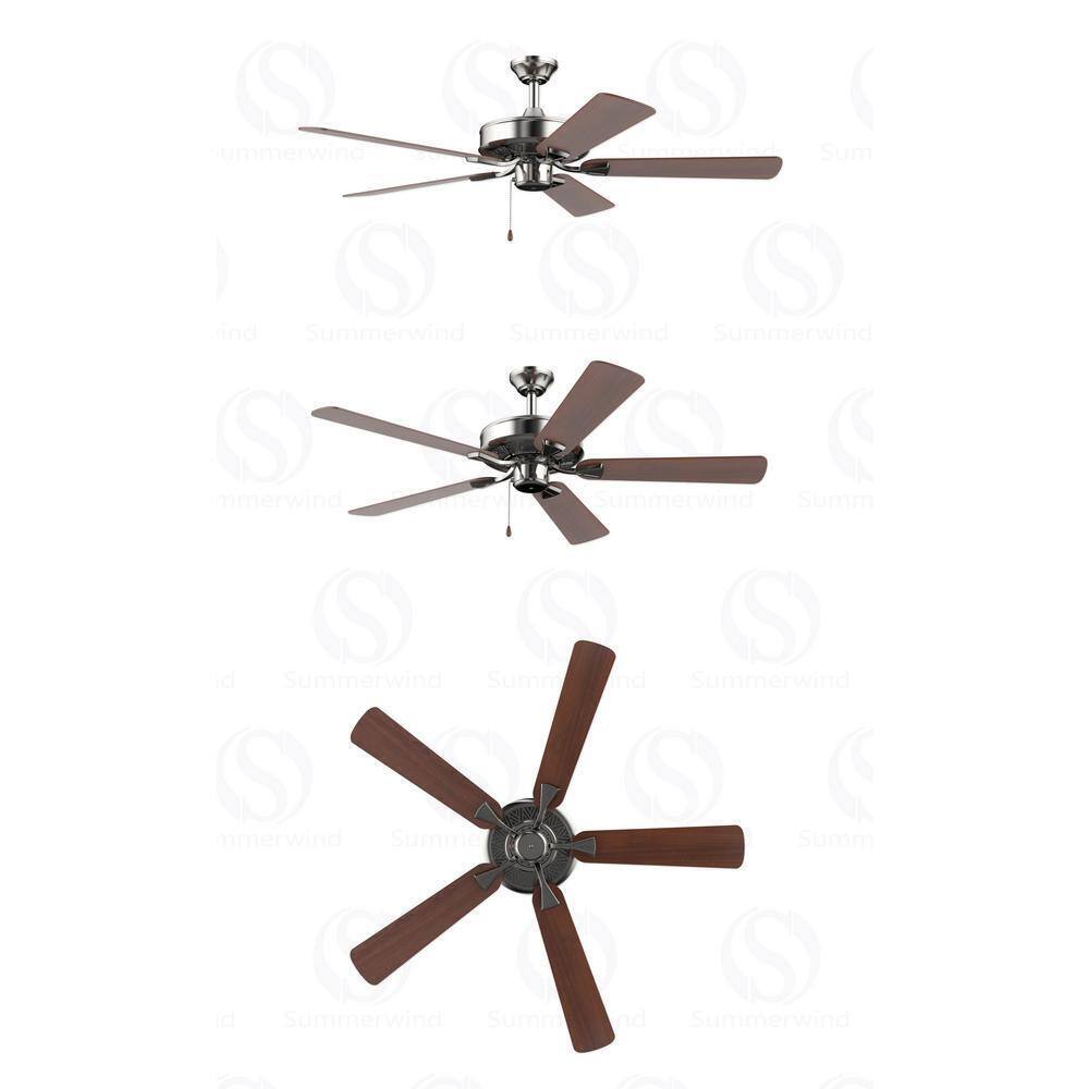 Hampton Bay Chatfield 52 in. Indoor Brushed Nickel Ceiling Fan