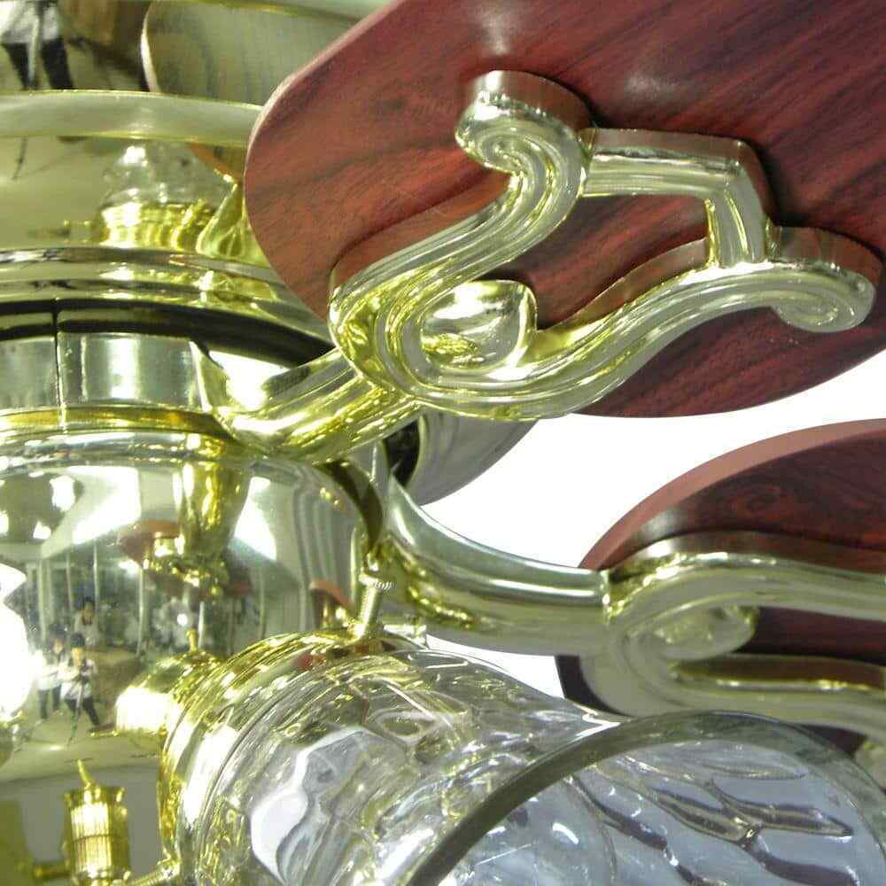 Hampton Bay Carriage House 52 in. LED Indoor Polished Brass Ceiling Fan