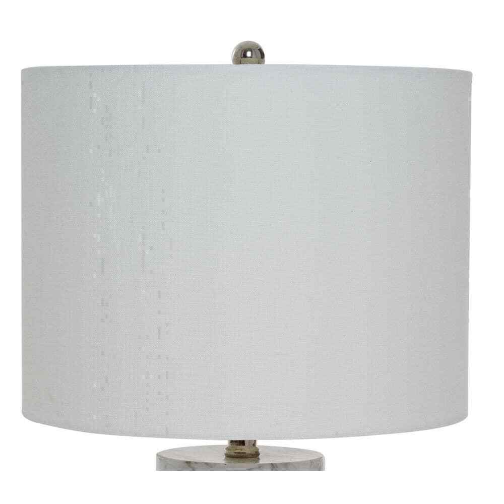 Cresswell 24.5 in. Faux Marble Table Lamp with White Shade
