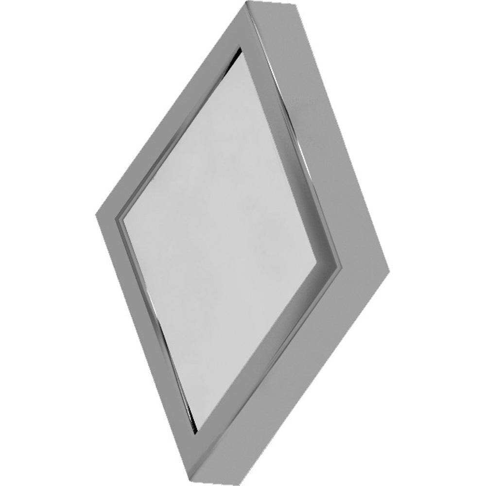 Volume Light 8 in. Brushed Nickel LED Indoor Mini Square Ceiling Flush Mount