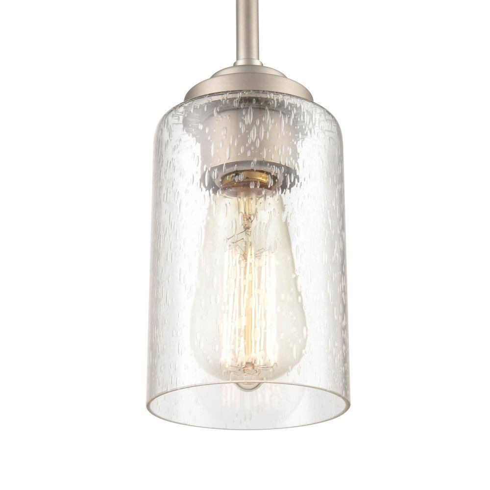 Millennium Lighting Moven 1-Light 5 in. Satin Nickel Hardwired Mini-Pendant