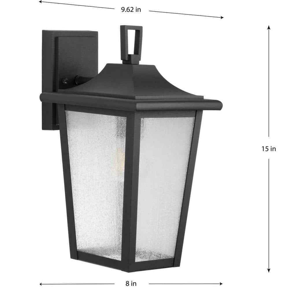 Progress Lighting Padgett 1-Light Textured Black Hardwired Outdoor Wall Lantern