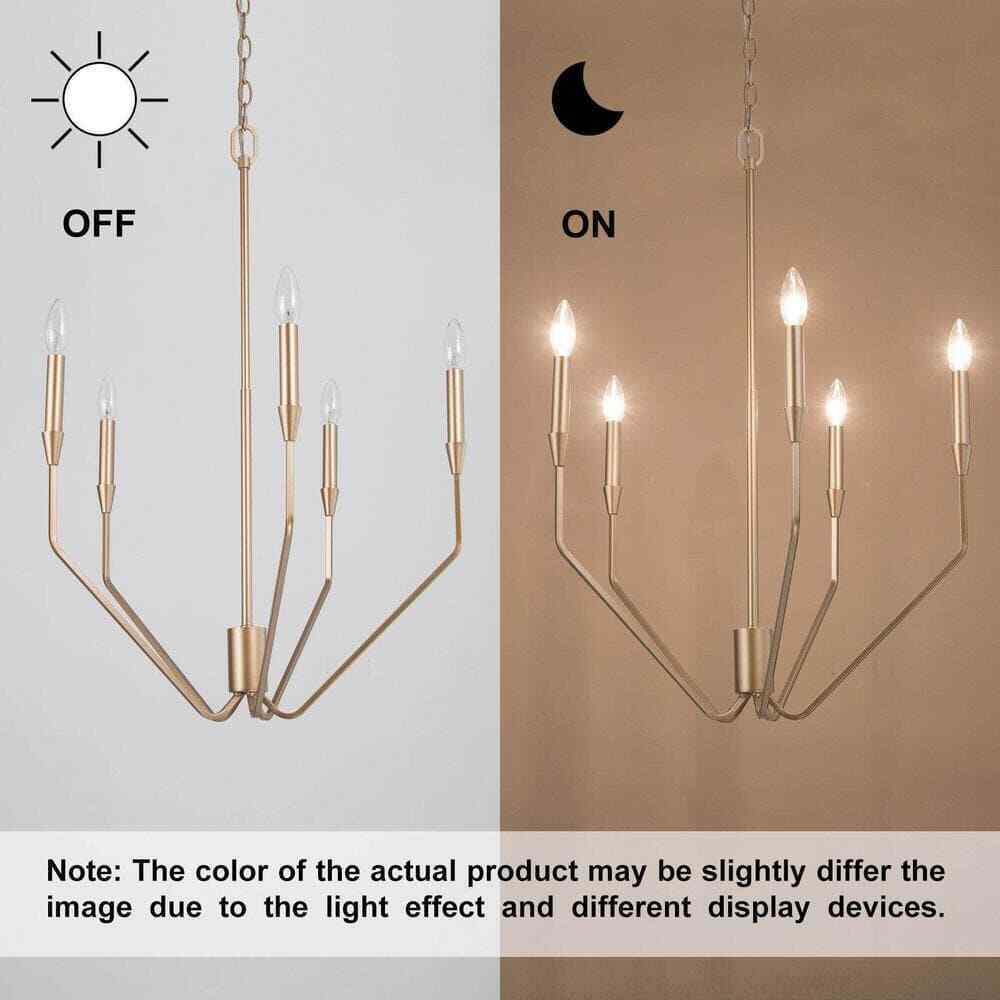 Uolfin 5-Light Transitional Chandelier Pendant Light for Kitchen Bedroom