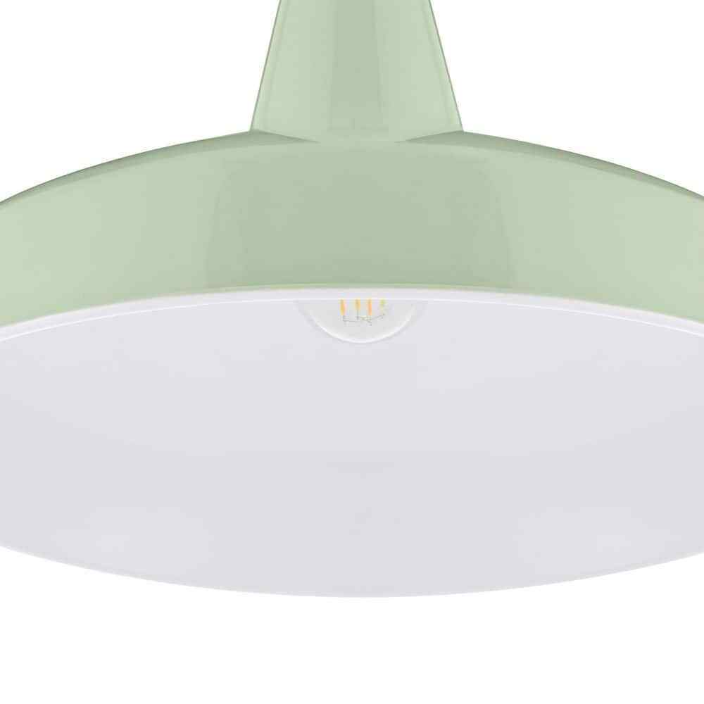 Hampton Bay 1-Light Light Green Warehouse Pendant with Metal Shade AF-1032R/LG