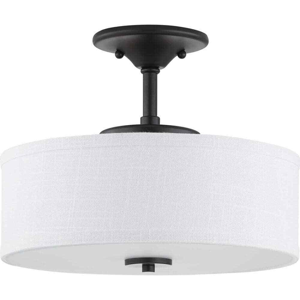Progress Lighting Inspire Collection Graphite Integrated LED Semi-Flush Mount