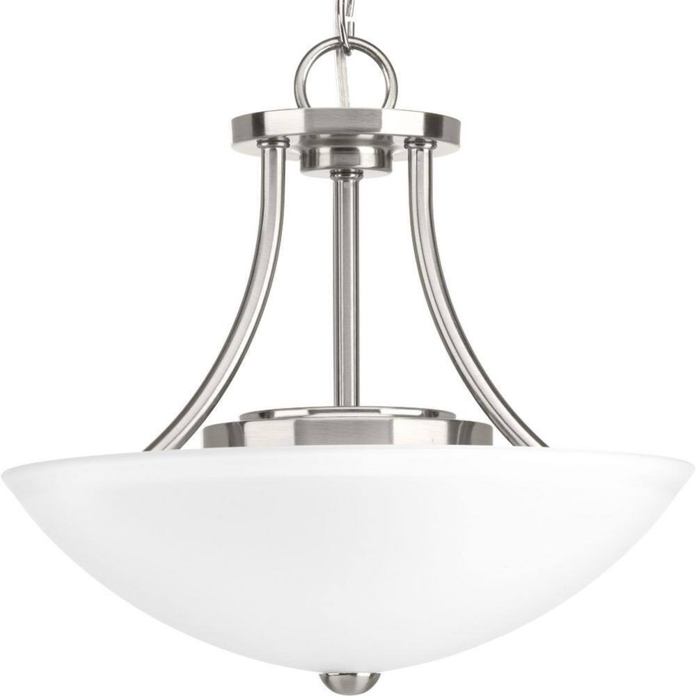 Progress Lighting Gather Brushed Nickel Integrated LED Semi-Flush Mount
