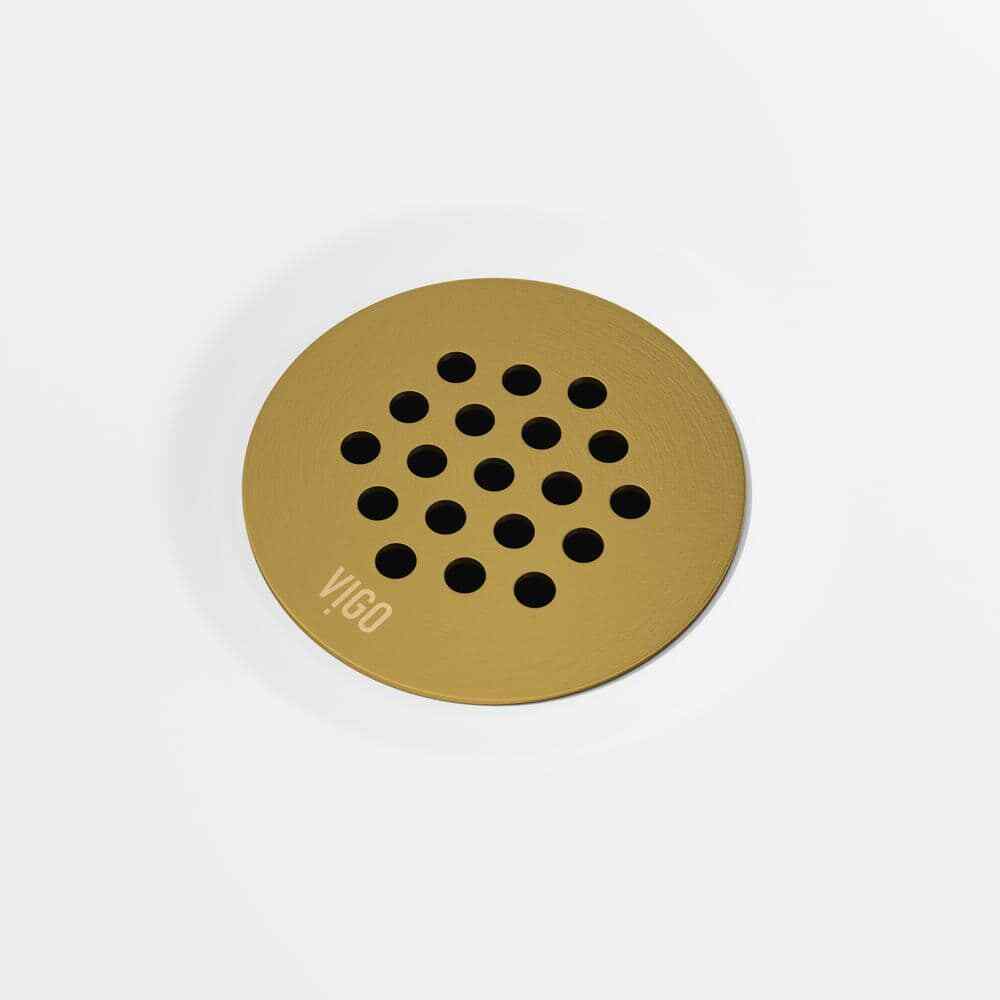 VIGO Vessel Bathroom Sink Drain in Matte Brushed Gold VG07001MG