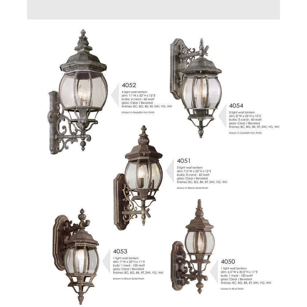 Bel Air Lighting Francisco 18" 1-Light White Lantern Outdoor Wall Light Fixture