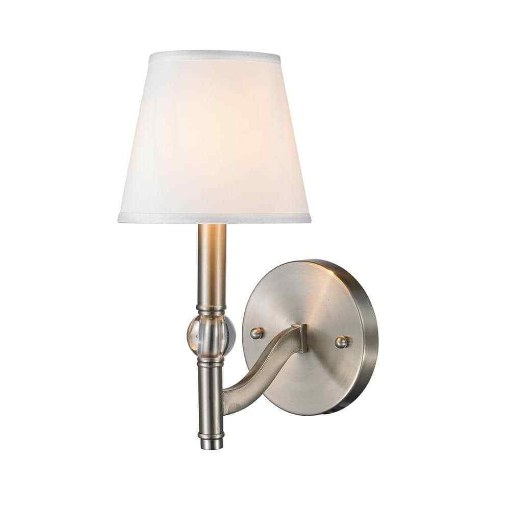 Golden Lighting Waverly Collection 1-Light Pewter Wall Sconce