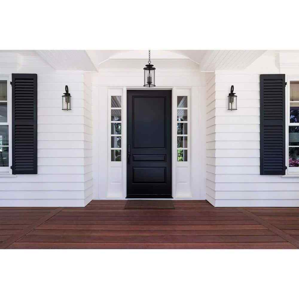 Progress Lighting Squire Collection 1-Light Black Outdoor Small Wall Lantern