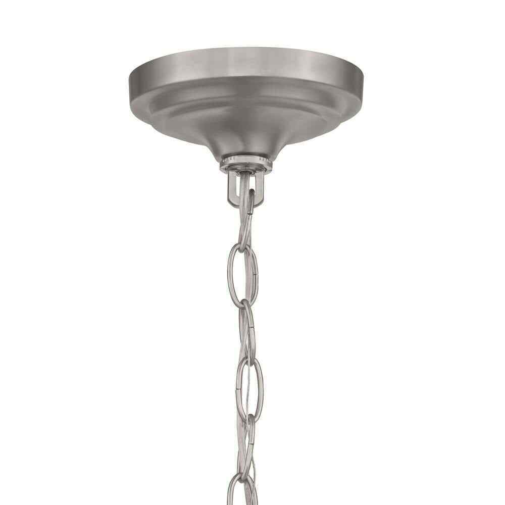 Hampton Bay Belvedere Park Brushed Nickel Pendant Hanging Light