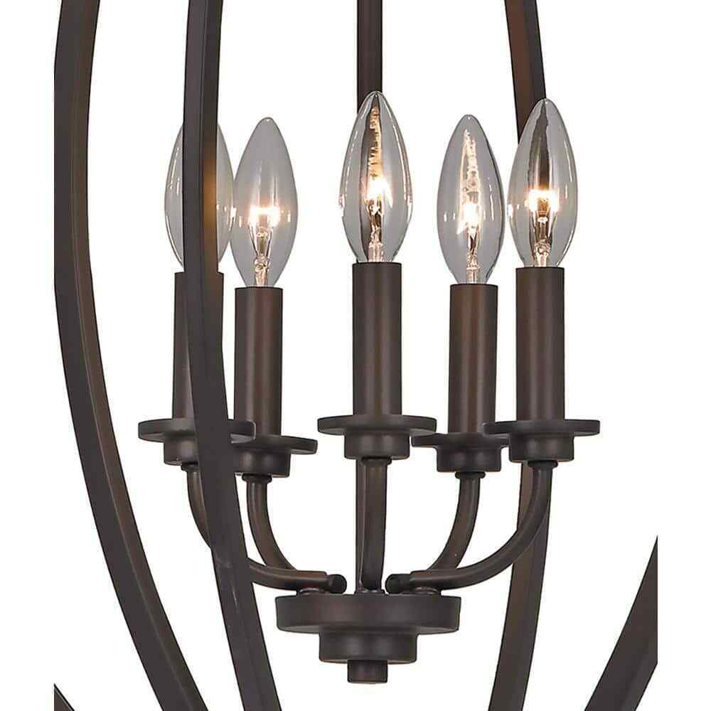 Bel Air Lighting Lexington 5-Light Rubbed Oil Bronze Pendant