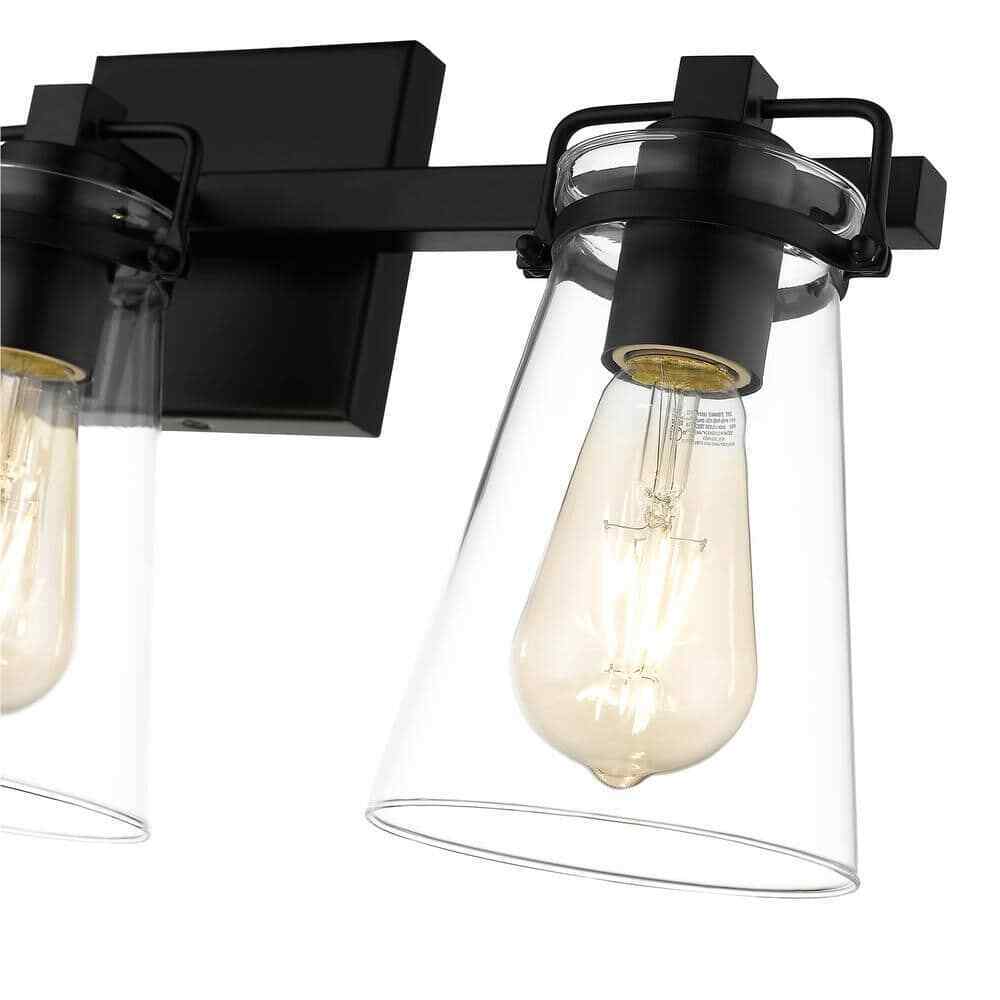 Home Decorators Collection Stonedale 20 in. 3-Light Black Vanity Light HDLI006