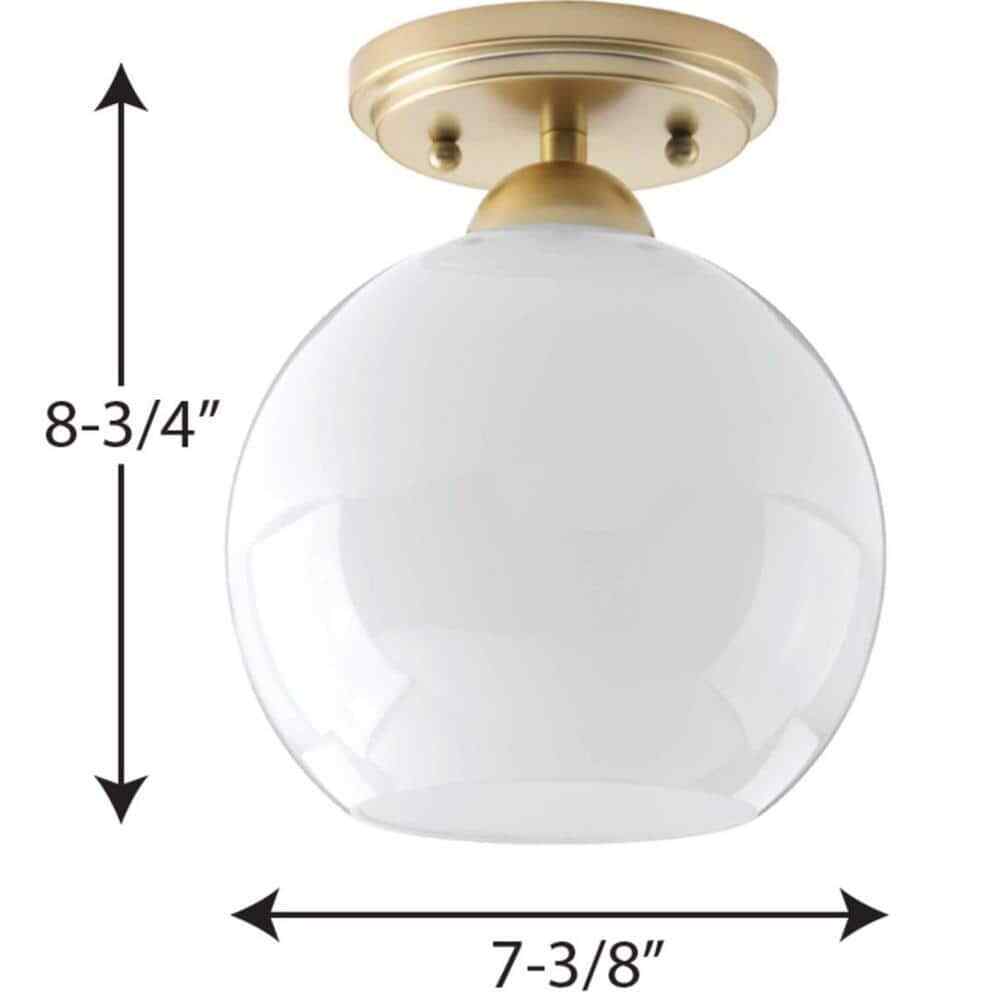 Progress Lighting Carisa Collection 7-3/8 in. 1-Light Mid Century Flush Mount