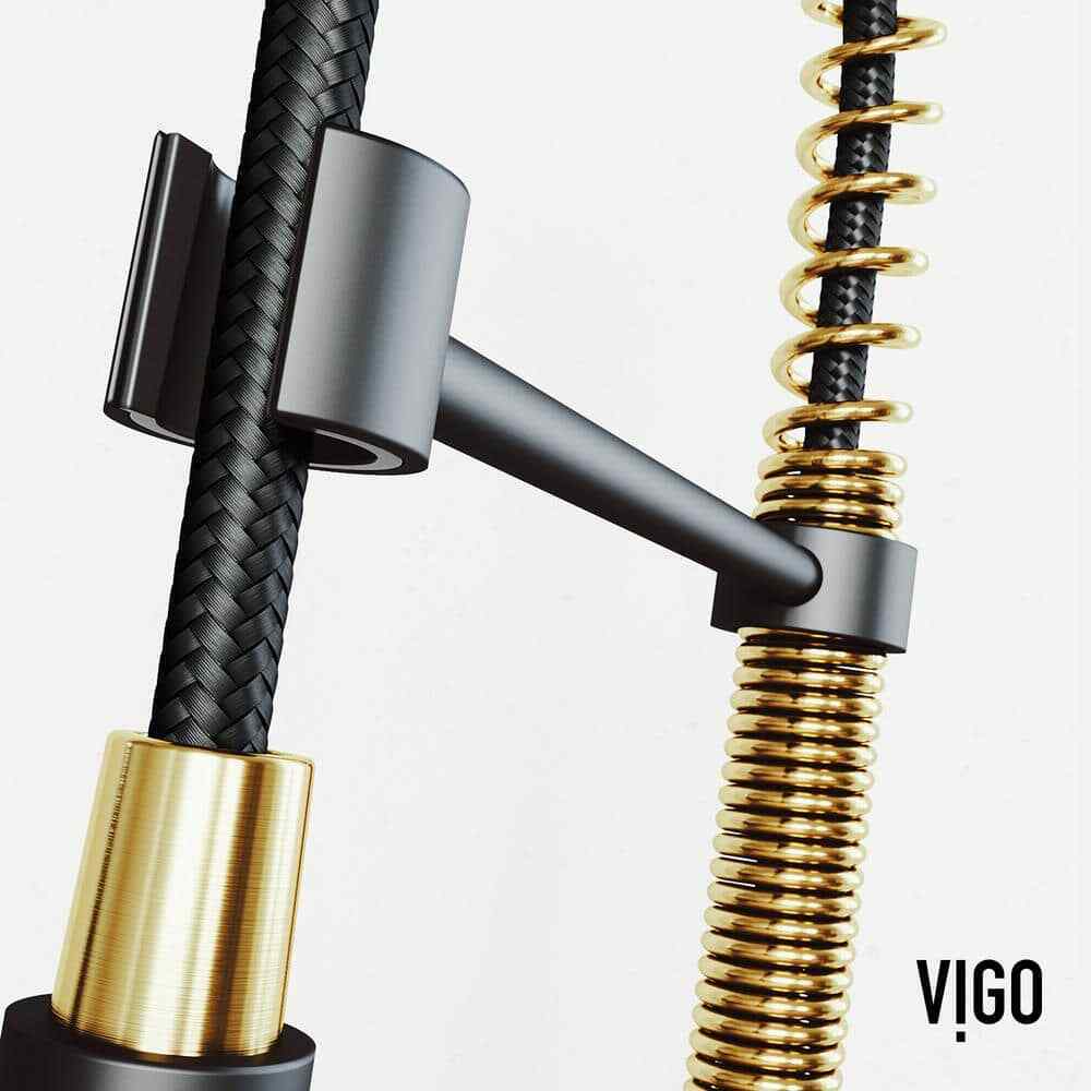 VIGO Edison Single Handle Pull-Down Sprayer Kitchen Faucet