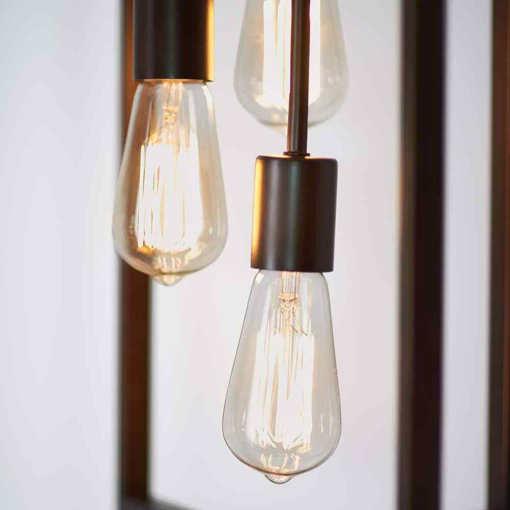 Artika Yale 3-light Black Modern Industrial Caged Hanging Pendant Light
