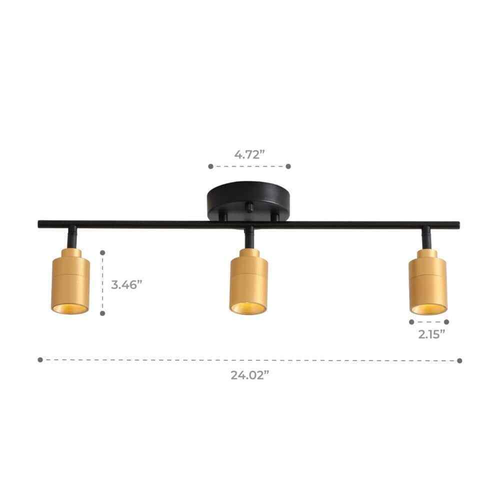 Vidalite 2 ft. 1470 Lumen Brass And Black Modern LED Track Light rotating 3000K