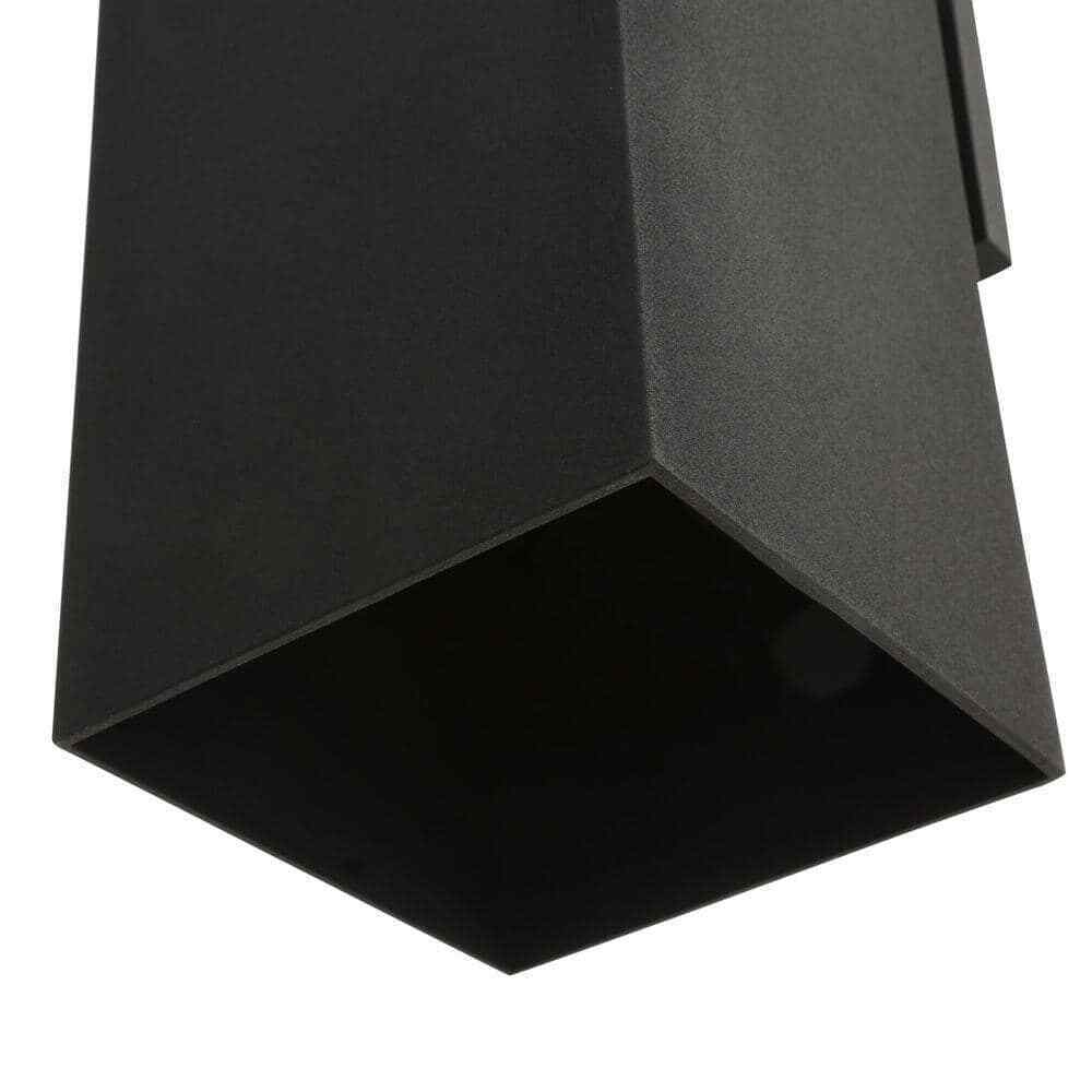 Progress Lighting Square 6 in. Black Modern Outdoor Wall Lantern Up-Down Light