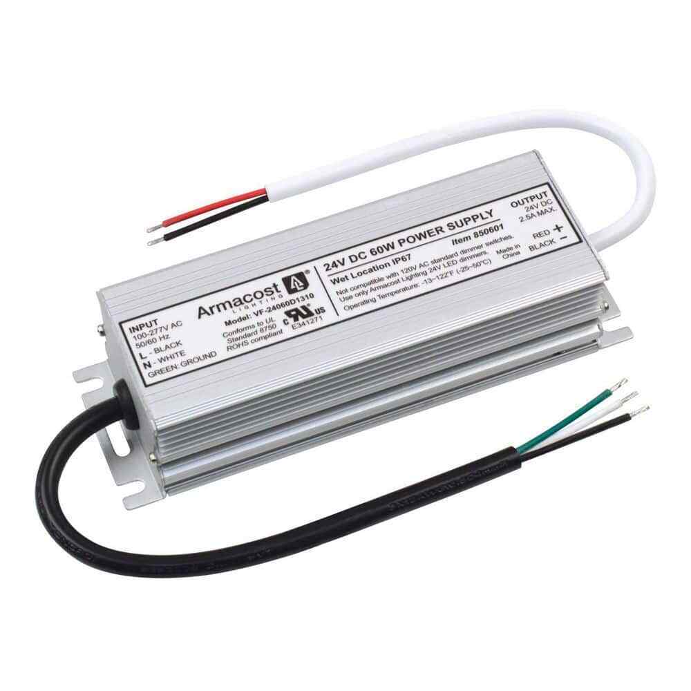 Armacost Lighting 60W Standard Wet Location LED Driver 24-Volt DC Transformer