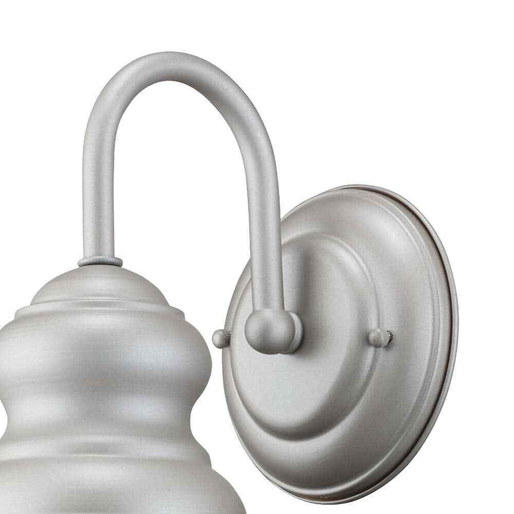 Bel Air Lighting 1-Light Silver Farmhouse Outdoor Barn Light Wall Sconce
