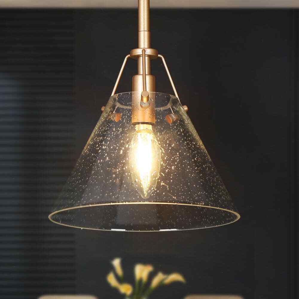 Uolfin Modern Mini Pendant Light 1-Light Gold Kitchen Island Pendant Light