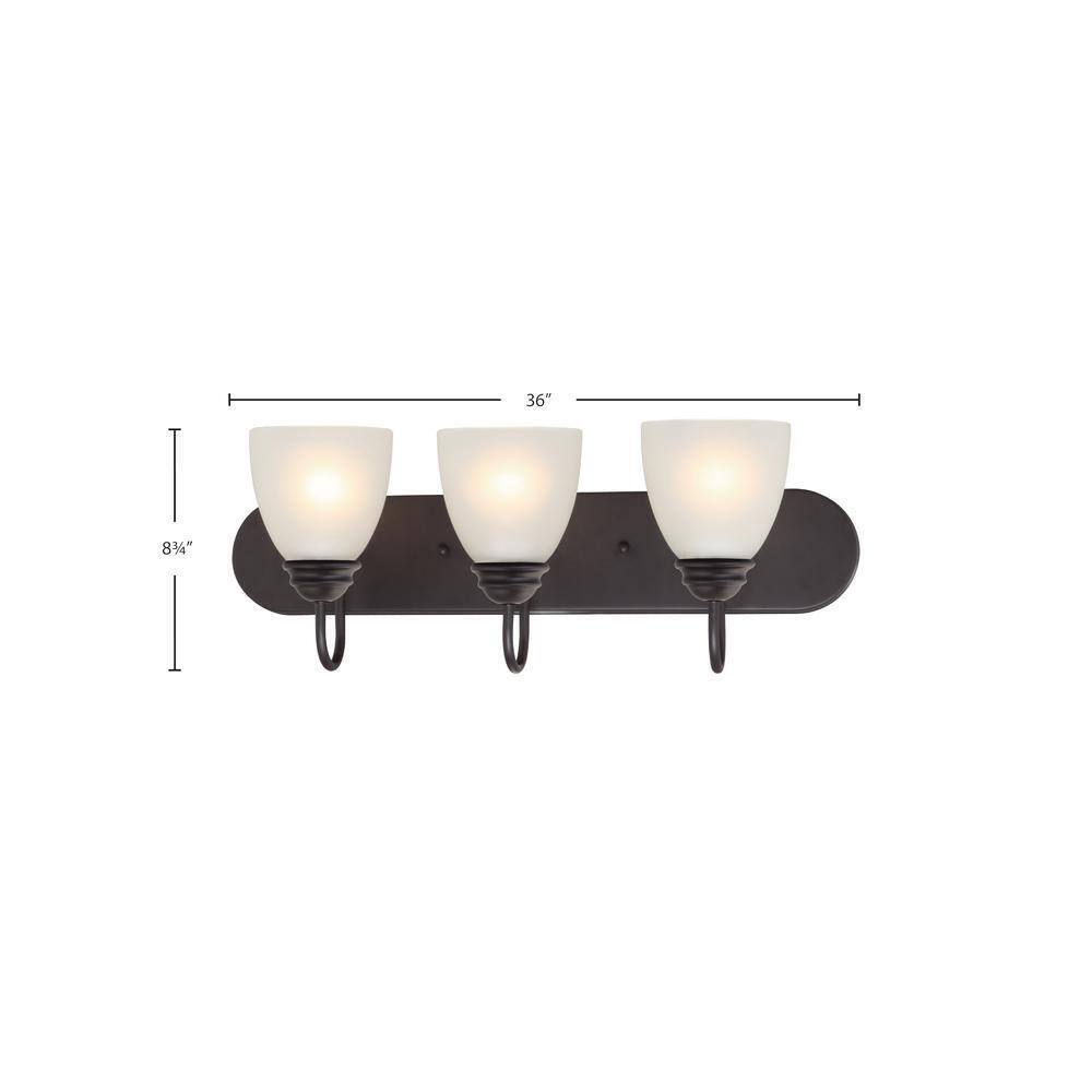 Volume Lighting Mari 3-Light Indoor Antique Bronze Vanity Light