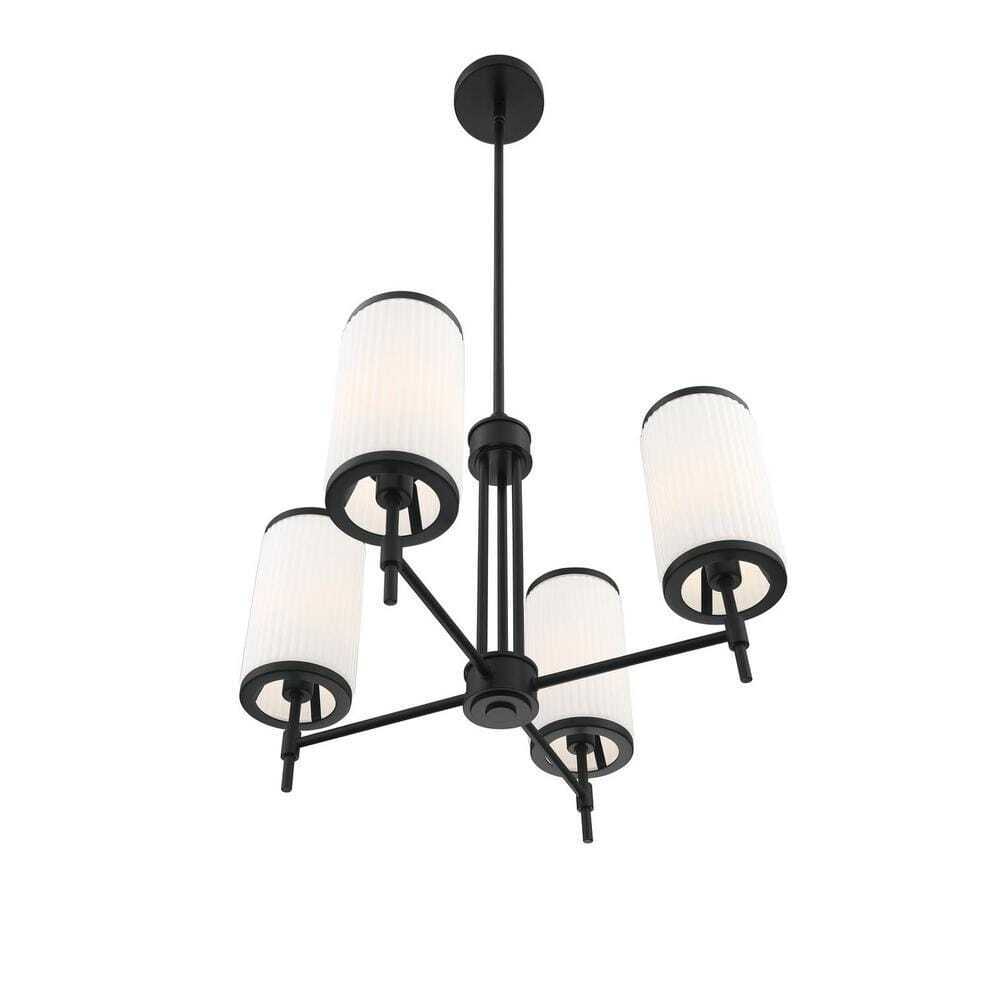 GLUCKSTEINELEMENTS Ashbury 4-Light Black Chandelier 38683-HBCB