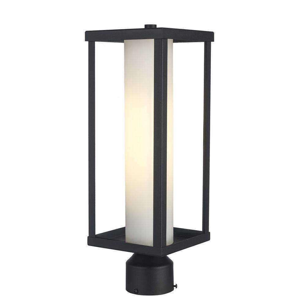 Bel Air Lighting Adler 1-Light Black Outdoor Lamp Post Light Fixture