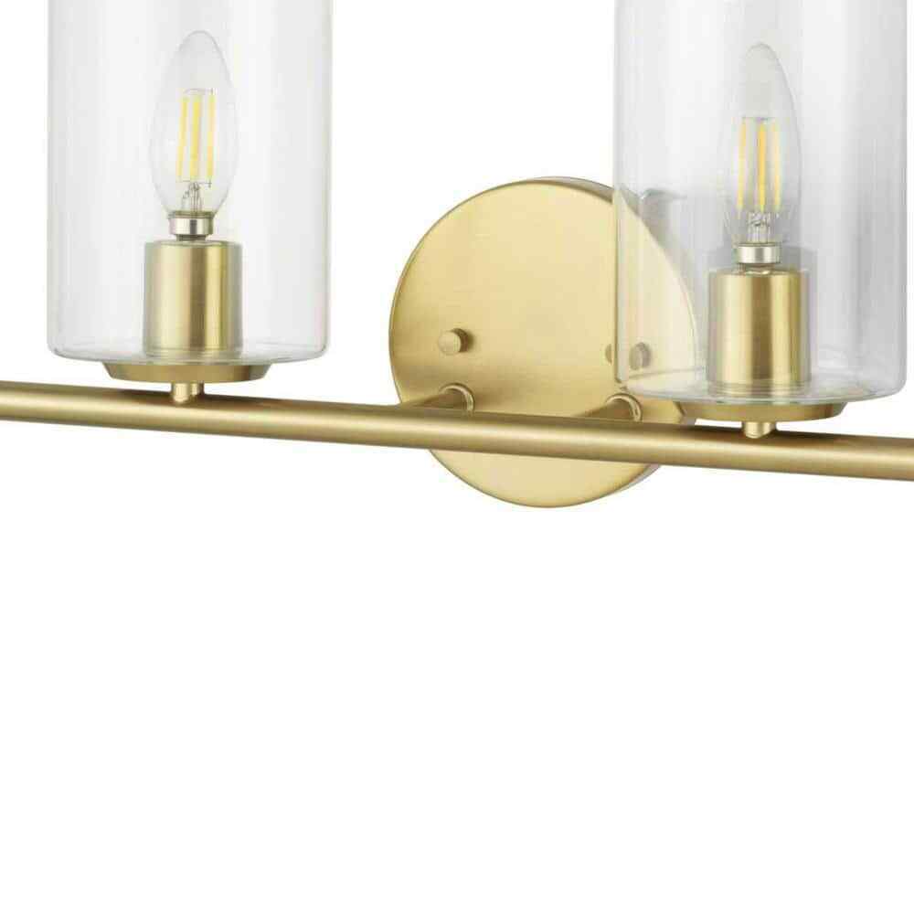 Hampton Bay Champlain 31.5 in. 4-Light Satin Brass Bathroom Vanity Light